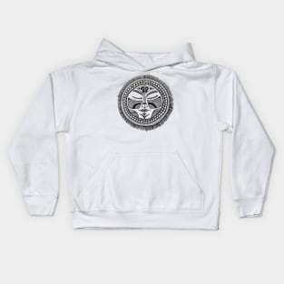 Mayan tribal mask graphic Kids Hoodie